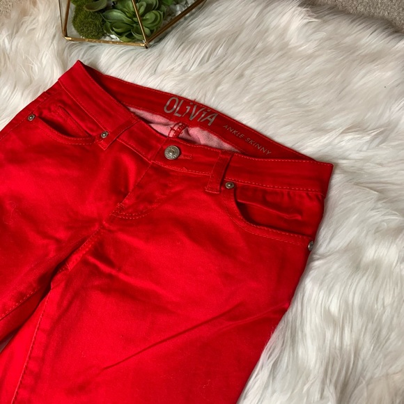DELIA’S OLIVIA RED SKINNY JEANS - Picture 3 of 5